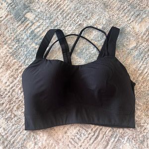 Like a cloud long lined ribbed bra